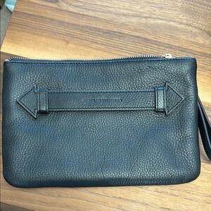 Aimee Kestenberg Wristlet and Clutch 
Black Leather with Zipper Closure